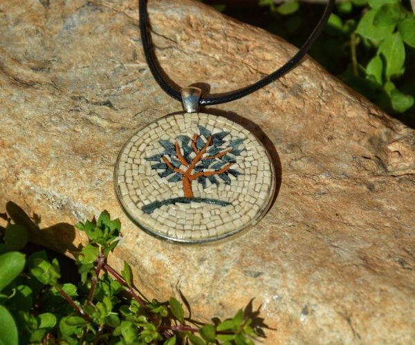 Plam Tree Mosaic Necklace