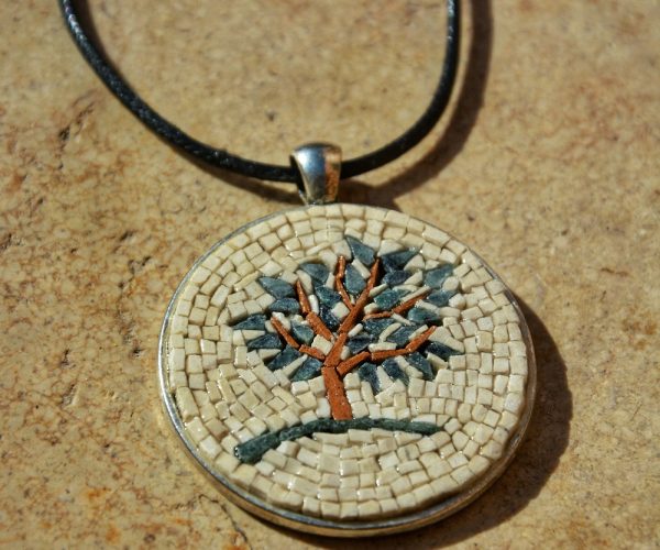 Plam Tree Mosaic Necklace