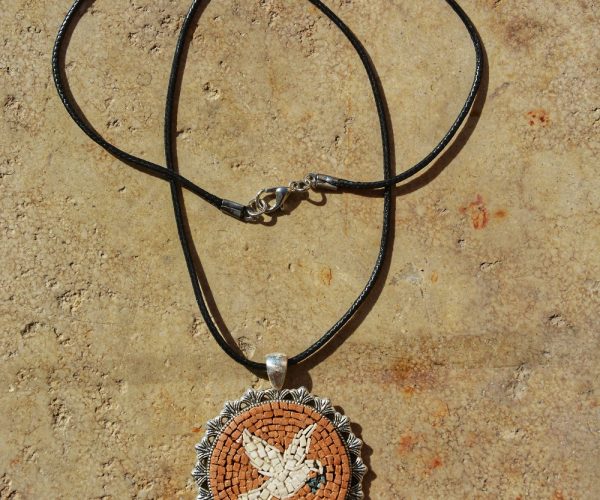 Dove Bird Mosaic Necklace