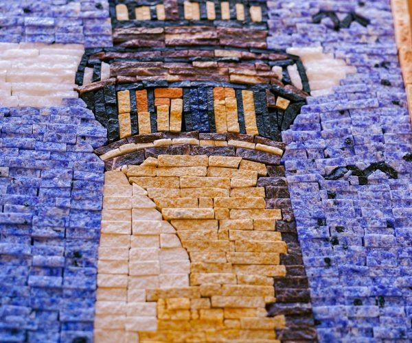 Handcrafted Monumental Landscape Mosaic Art