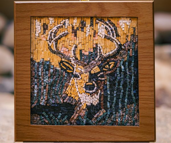 Wild Reindeer Mosaic Art