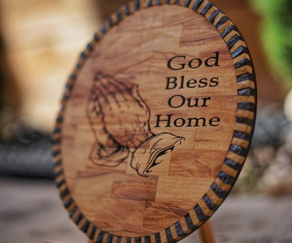 God Bless Our Home Mosaic Art