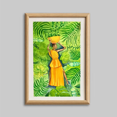 African Women Watercolor Drawing for Sale