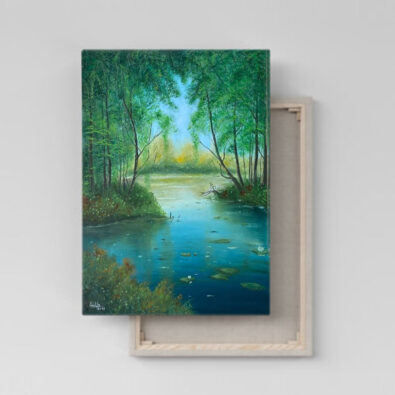 Lake Oil Painting on Canvas