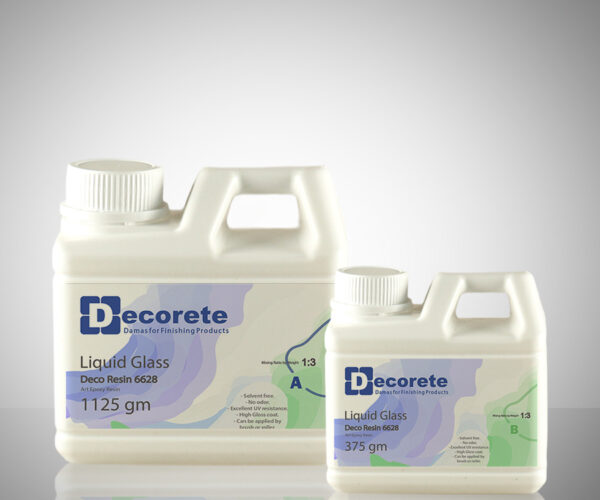 Deco resin 6628 epoxy clear resin, used for coating and painting on Canvas