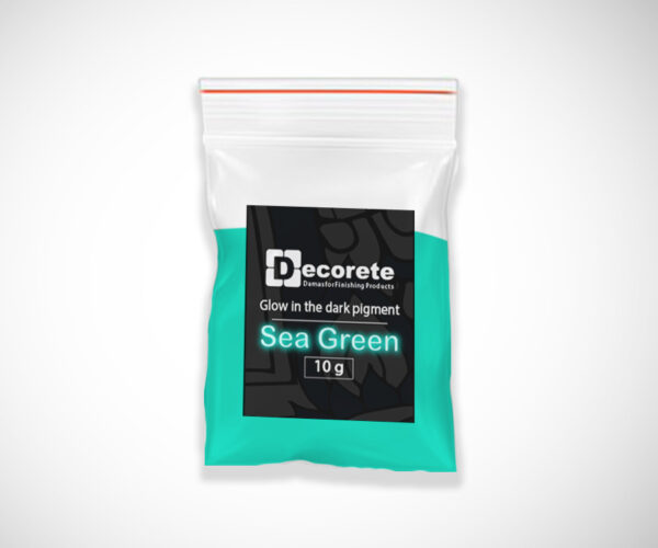 Sea Green Glow in the Dark Pigment Use with Water and Solvent Base Sealers and Resins 10g bag