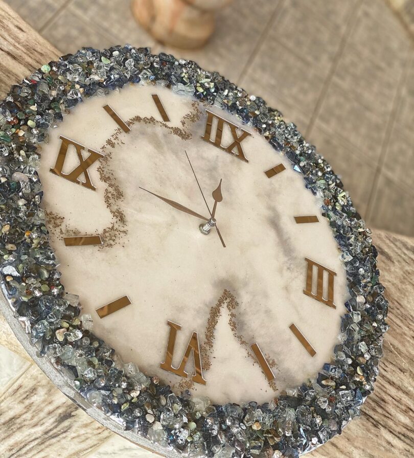 Handmade Epoxy Resin Wall Clock