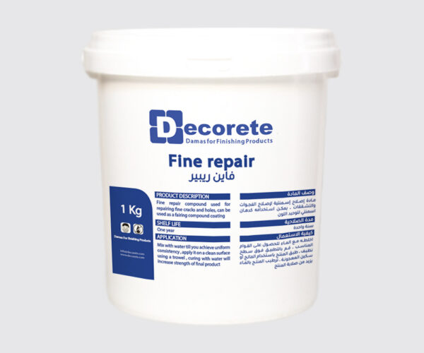 Fine repair mix for cement and concrete crafts