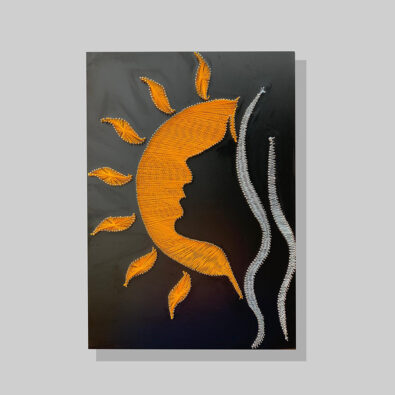 Abstract Sun String Art Painting
