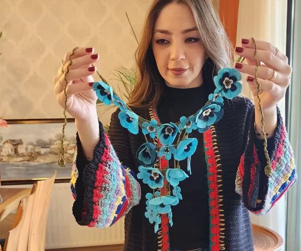 Handmade Floral Crochet Necklace