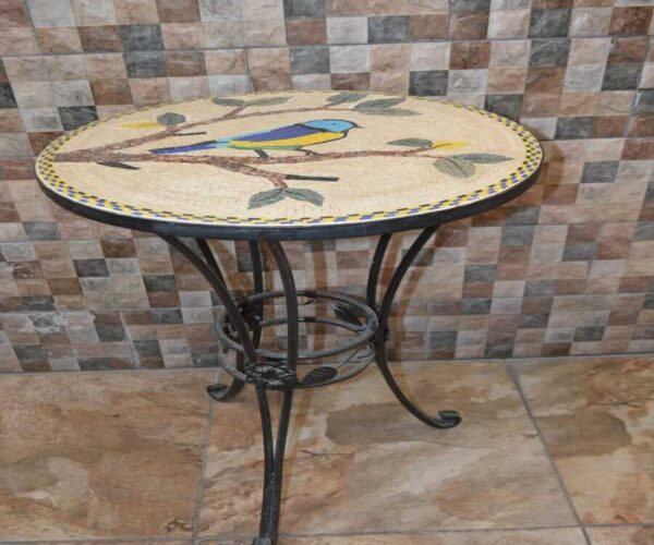 Handmade Table Mosaic | Handcrafted Table | 50 cm in diameter