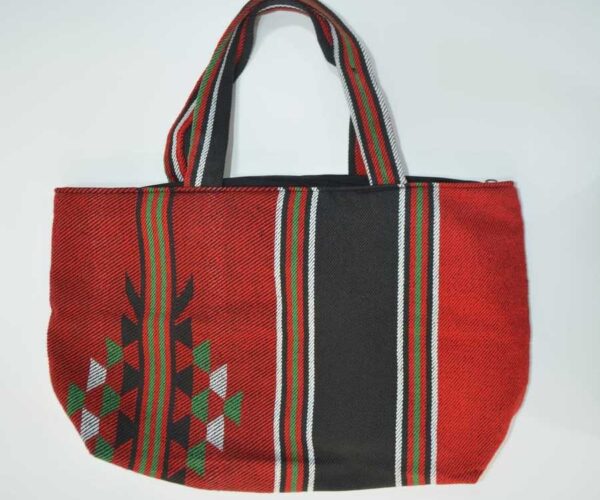 Red Handmade Bedouin Bag With Zipper