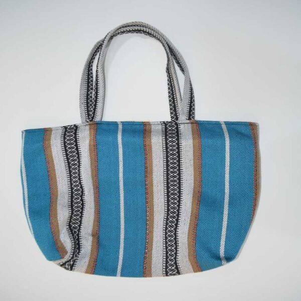Blue Handmade Bedouin Bag With Zipper