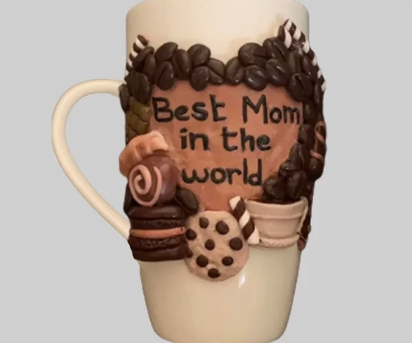 Unique Clay Designs On Hand Crafted Porcelain Mugs
