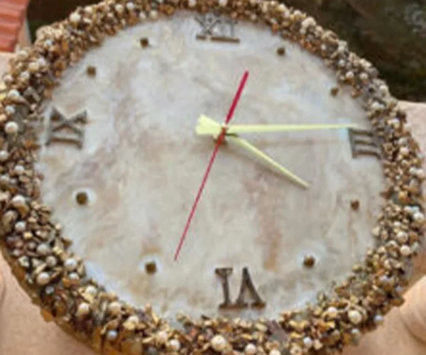 Resin and Stone Wall Clock