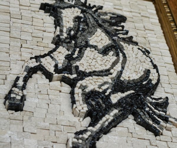 Horse Mosaic Painting On Wood