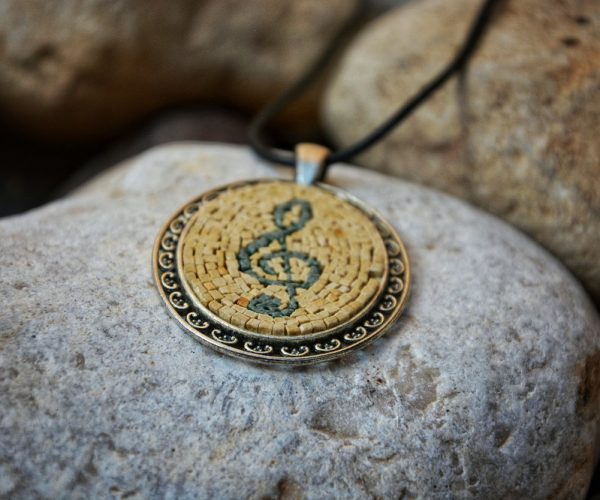 Music symbol Mosaic Necklace