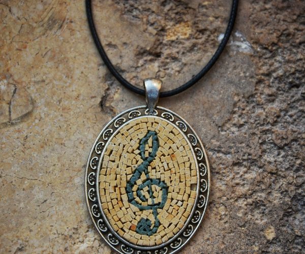 Music symbol Mosaic Necklace