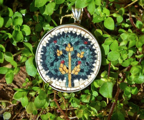 Colorful Tree Mosaic Necklace