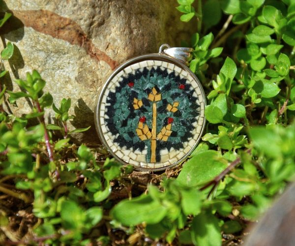 Colorful Tree Mosaic Necklace