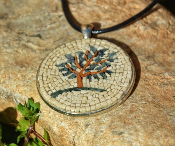 Plam Tree Mosaic Necklace